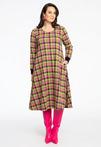 Kleid mit Reißverschluss CHECKDress zipper CHECK - green - #2