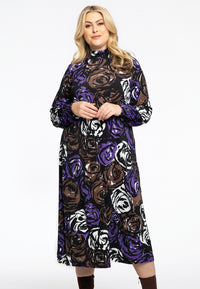 Kleid mit gesmoktem Ausschnitt ROSYDress smocked neck ROSY - black - #1