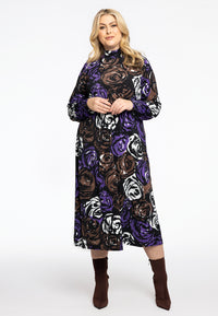 Kleid mit gesmoktem Ausschnitt ROSYDress smocked neck ROSY - black - #2