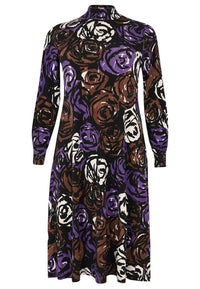 Kleid mit gesmoktem Ausschnitt ROSYDress smocked neck ROSY - black - #4