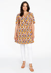 Tunika mit falte harlequin - Orange