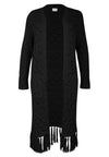 Cardigan long knit - black