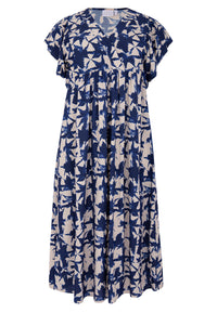Langes Kleid mit Rüschen TESSADress long frill TESSA - blue - #4