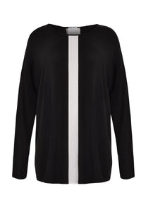 Pullover stripe wide - black - #4