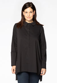 Blouse buttoned side slits - black - #2