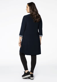 Kleid DOLCE Streifen Rippenmuster BandDress DOLCE stripe rib binding - blue - #3