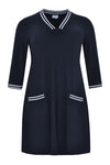 Kleid DOLCE Streifen Rippenmuster BandDress DOLCE stripe rib binding - blue - #4