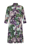 Dress-blouse frill LEAVES - multi - #4