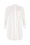 Blouse long COTTON STRETCH - white - #1