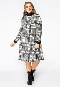 Kleid mit Reißverschluss CHECKDress zipper CHECK - black - #1