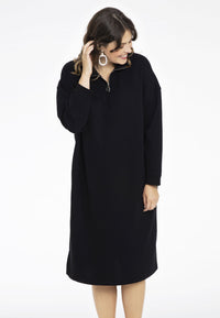 Sweater dress - black - #1