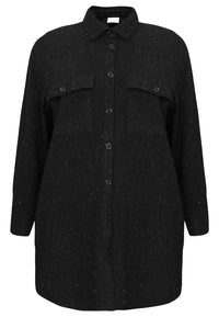 Blouse-jacket lurex RIB - black - #4