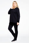 Sweatshirt velours cuffs - Schwarz