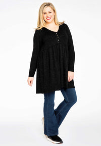 Tunic with buttons SILVER CRUSH - black - #2