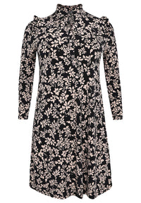Dress grandad collar EMILY - black - #4