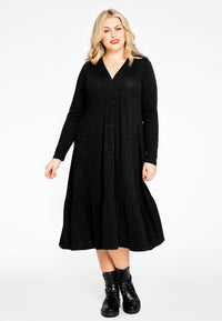Dress with frill SILVER CRUSH - black - #2