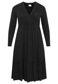 Dress with frill SILVER CRUSH - black - #4
