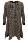 Dress with zipper PIED DE POULE - black - #4