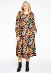 Dress smocked cuff GRAPHIC - black - #2