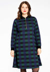 Dress zipper TARTAN - green - #1