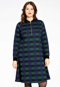 Dress zipper TARTAN - green - #1
