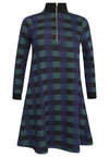Dress zipper TARTAN - green - #4