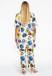 Tunic wide bottom ROSITA - white - #3