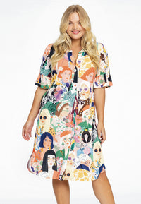 Dress grandad collar GIRLS - multi - #1