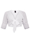 Shrug with lace VOILE - white - #4