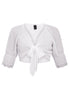 Shrug with lace VOILE - white  - #4