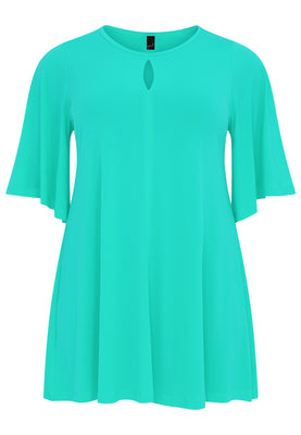 Tunic wide bottom circle sleeve DOLCE - turquoise - #1