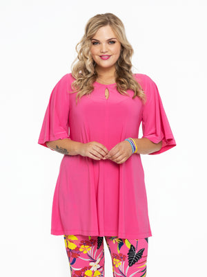 Tunic wide bottom circle sleeve DOLCE - pink - #1