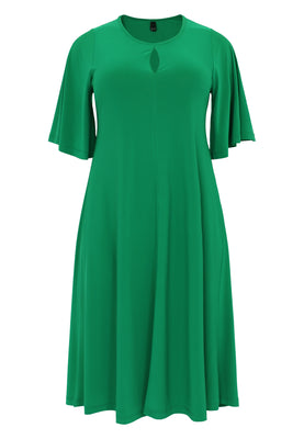 Dress A-line circle sleeve DOLCE - green  - #4