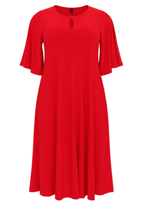 Dress A-line circle sleeve DOLCE - red  - #4