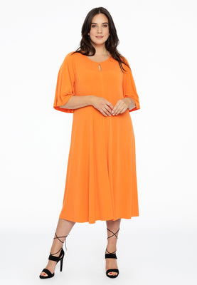 Dress A-line circle sleeve DOLCE - orange  - #2