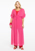 Cardi-dress frilled sleeve VOILE - pink