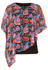 Tunic asymmetric PAISLEY - black - #1