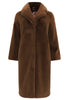 Blazer coat faux fur - mid brown - #3