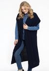 Sleeveless cardigan CABLE - blue