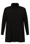 Pullover high neck RIB - black 