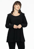 Tunic flare with shoulder pads DOLCE - black - #1