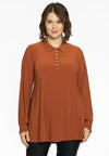 Tunic flare collar DOLCE - mid brown