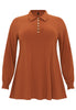 Tunic flare collar DOLCE - mid brown - #4