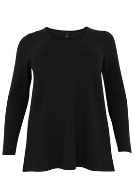 Shirt A-line DIAGONAL - black  - #1