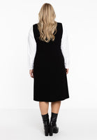 Dress A-line sleeveless DIAGONAL - black  - #3