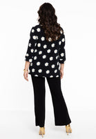 Shirt A-line Turtle neck DAISY - black  - #3