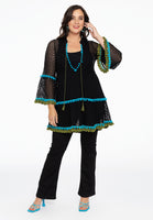 Blouse pompon LACE - black  - #2