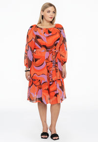 Dress wide belt KAE - orange - #2