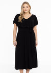 Kleid rüschen v-ausschnitt dolce - Schwarz