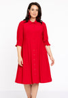 Dress buttoned DOLCE - red 